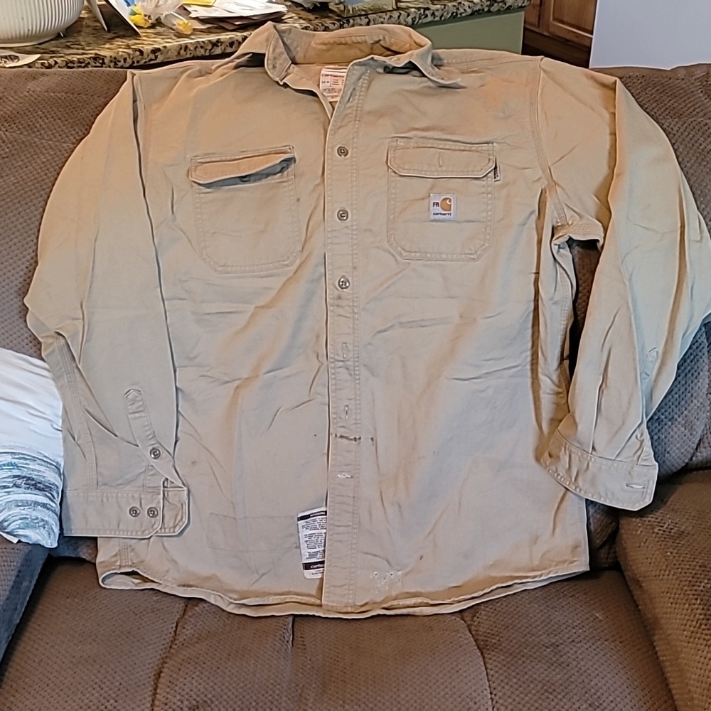 Men's Carhartt Flame Resistant button down shirt